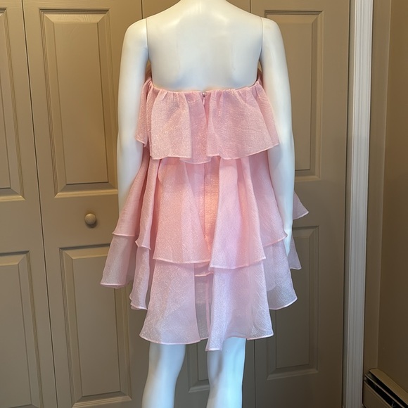 ASOS Light Pink Strapless Ruffle Dress - Picture 4 of 7